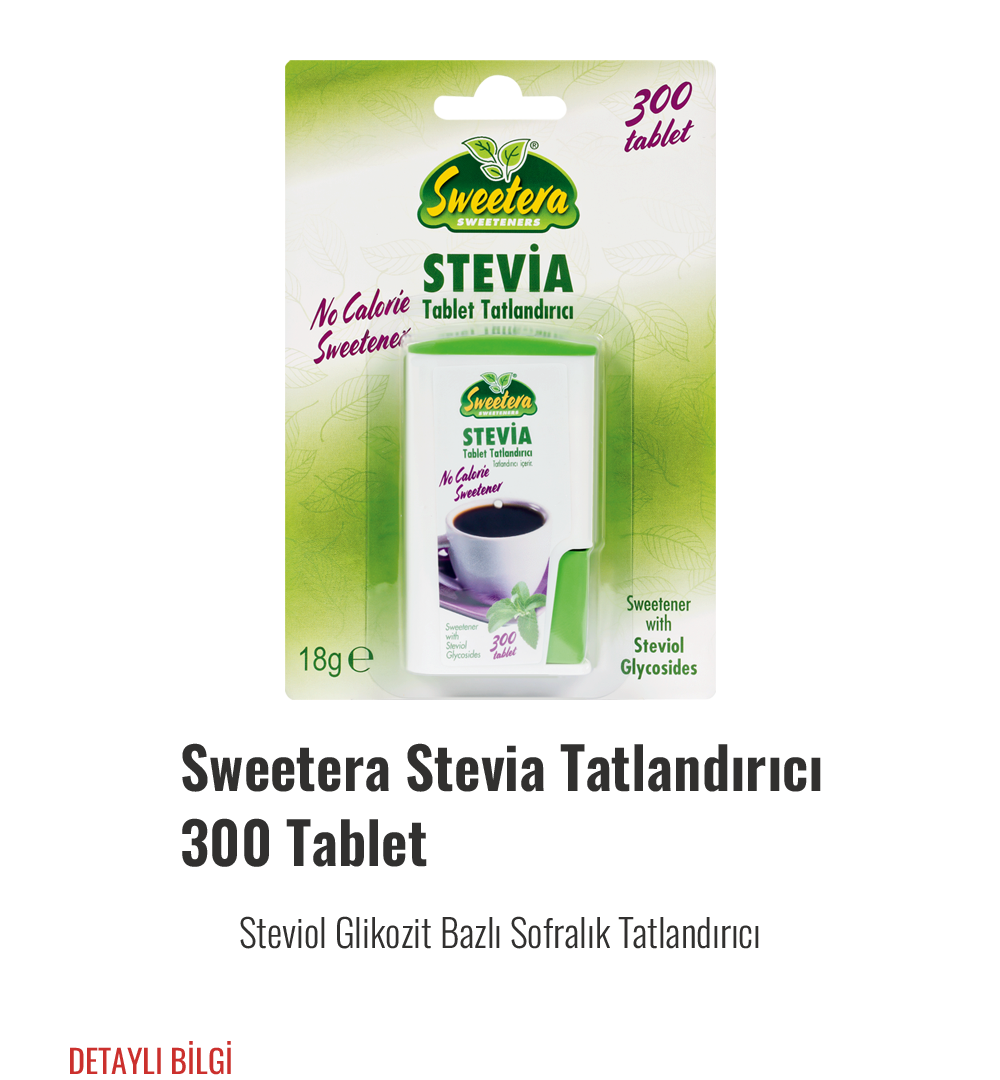 Sweetera Stevia Tatlandırıcı 300 Tablet